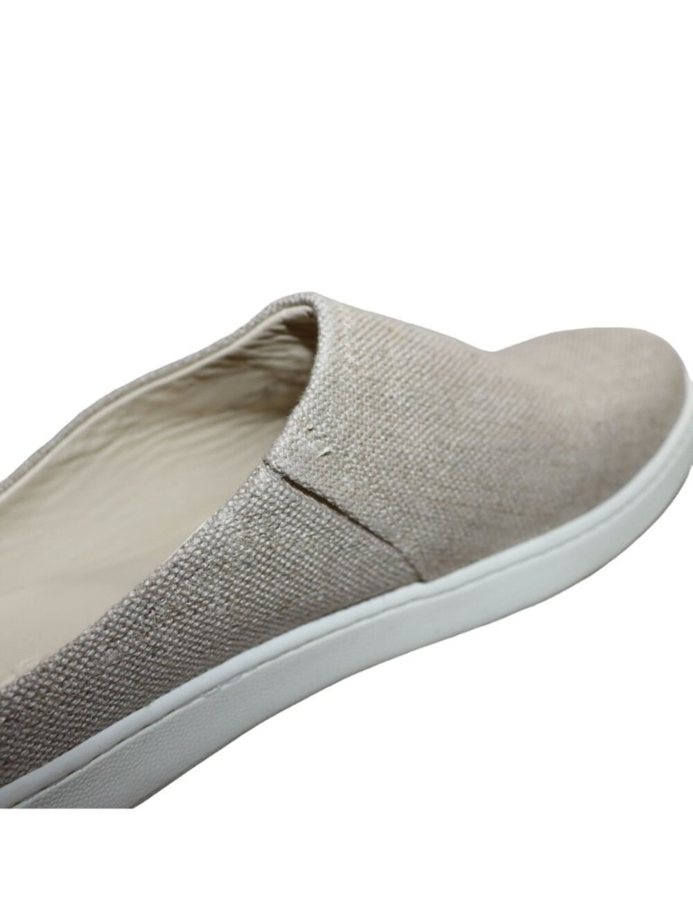 Vince Mule Vianne Size 9.5 Beige Linen Canvas Slip-On Comfort Minimalist - Picture 9 of 12
